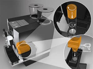 GIGA Sett for automatisk tømming av kaffegrut *