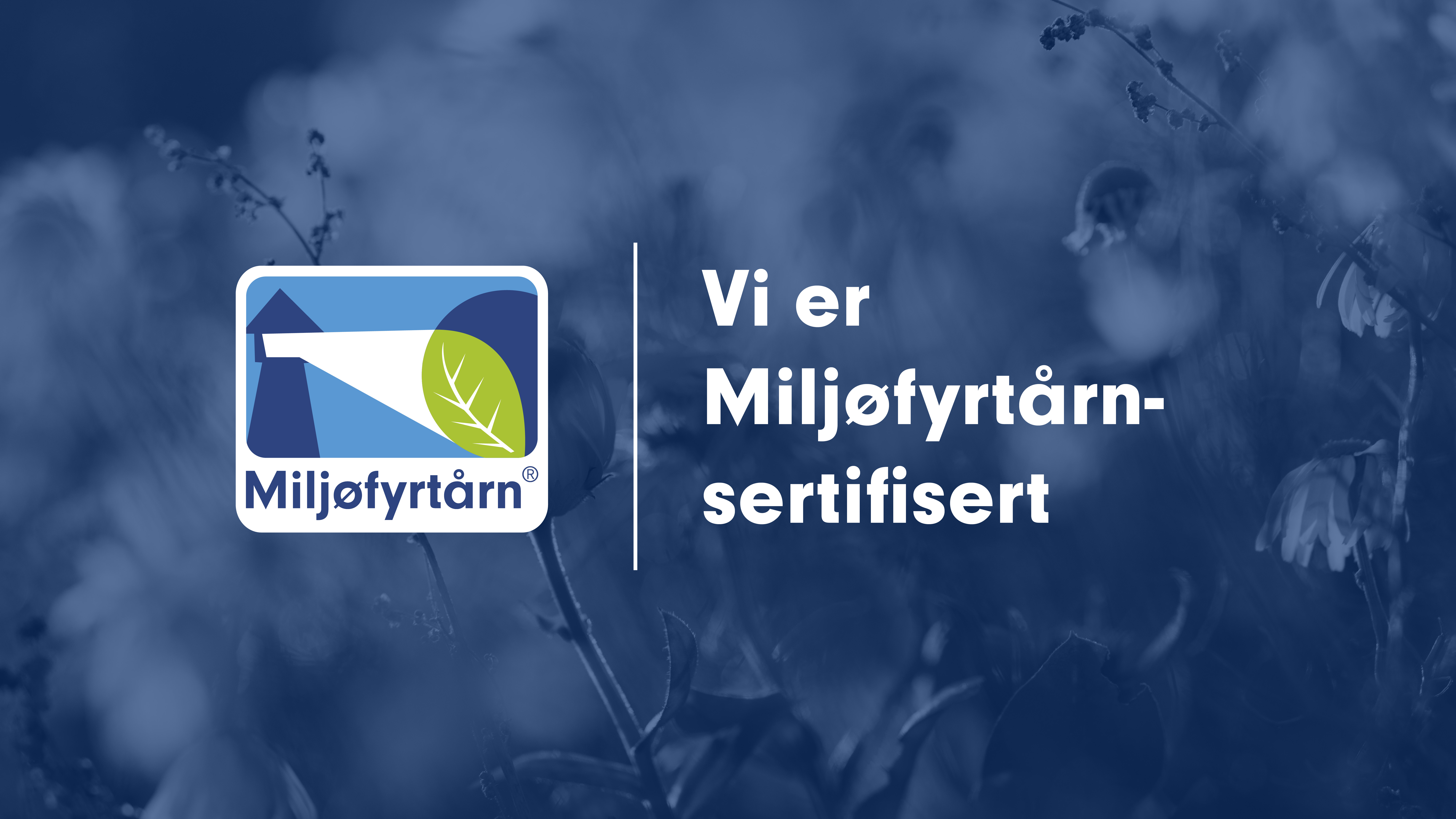 Miljofyrtarn - v3 - Banner 1920x1080px Miljøfyrstårnsertifisert Det Norske Kaffehus